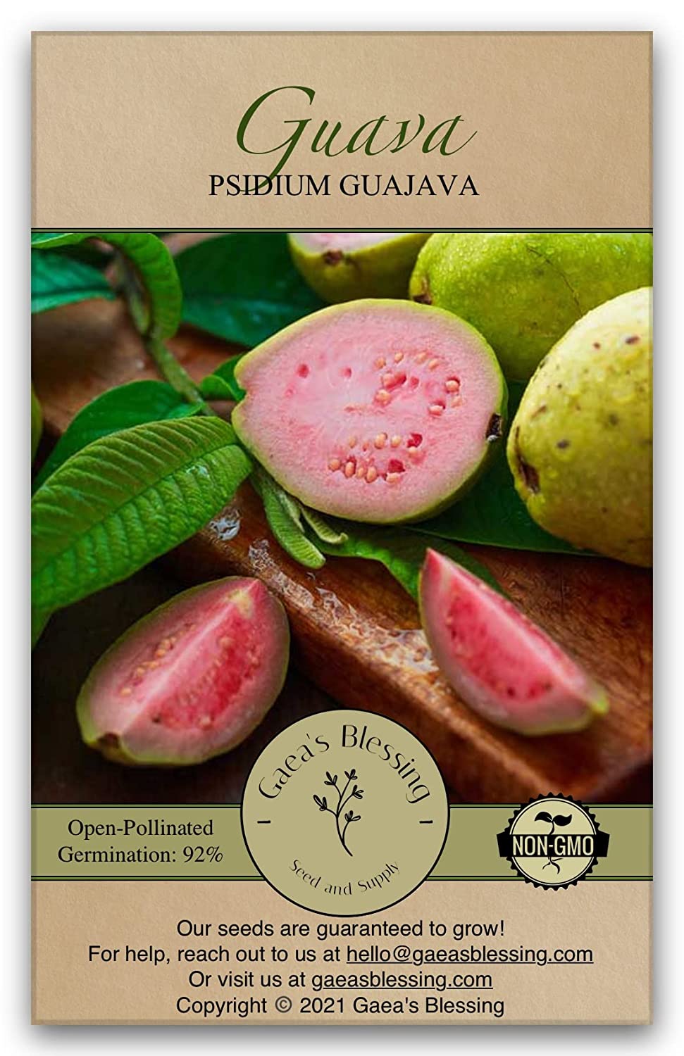 Gaea’s Blessing Seeds – Guava Seeds – Heirloom Non-GMO Seeds with Easy to Follow Instructions 90% Germination Rate